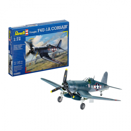 Revell - Vought F4U-1A Corsair 1:72 - 63 Pcs i gruppen PUSLESPIL / Modelbygning / Revell / Kampkøretøjer hos Spelexperten (R-3983)