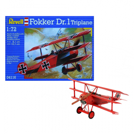 Revell - Fokker Dr.1 Triplane 1:72 - 37 Pcs i gruppen PUSLESPIL / Modelbygning / Revell / Kampkøretøjer hos Spelexperten (R-4116)