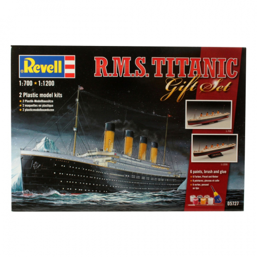 Revell - R.M.S Titanic Gavesættet 1:700/1:1200 - 132/40 Pcs i gruppen PUSLESPIL / Modelbygning / Revell / Køretøj hos Spelexperten (R-5727)