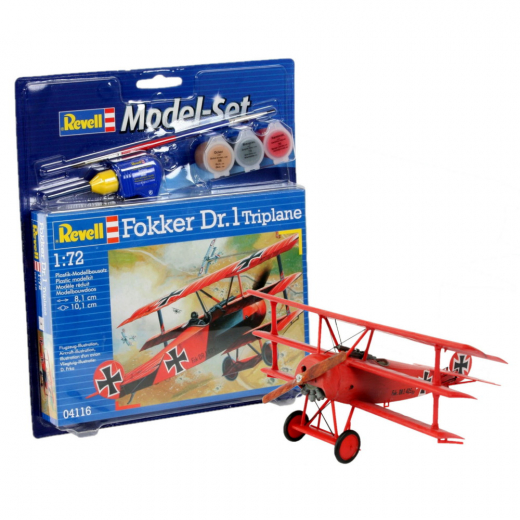 Revell Model Set - Fokker DR.1 Triplane 1:72 - 37 Pcs i gruppen PUSLESPIL / Modelbygning / Revell / Kampkøretøjer hos Spelexperten (R-64116)