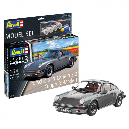 Revell - Model Set Porsche 911 Carrera 3.2 Coupé (G-Model) i gruppen PUSLESPIL / Modelbygning / Revell / Køretøj hos Spelexperten (R-67688)