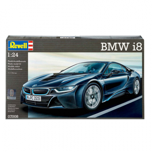 Revell - BMW i8 1:24 - 131 Pcs i gruppen PUSLESPIL / Modelbygning / Revell / Køretøj hos Spelexperten (R-7008)