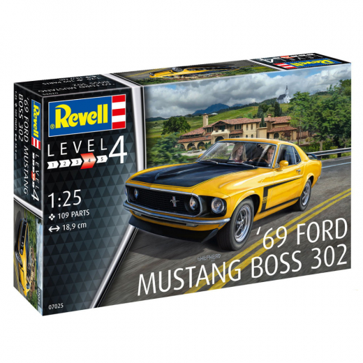 Revell - ´69 Ford Mustang BOSS 302 1:25 - 109 Pcs i gruppen PUSLESPIL / Modelbygning / Revell / Køretøj hos Spelexperten (R-7025)