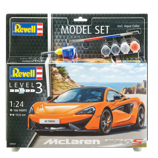 Revell Model Set - McLaren 570S 1:24 - 106 Dele i gruppen PUSLESPIL / Modelbygning / Revell / Køretøj hos Spelexperten (R-7051kit)