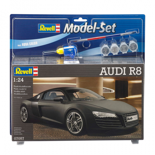 Revell Model Set - Audi R8 1:24 - 106 Dele i gruppen PUSLESPIL / Modelbygning / Revell / Køretøj hos Spelexperten (R-7057kit)