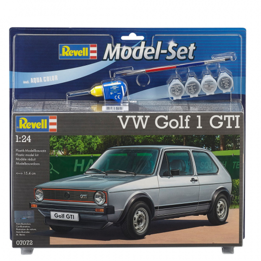 Revell Model Set - VW Golf 1 GTI 1:24 - 121 Dele i gruppen PUSLESPIL / Modelbygning / Revell / Køretøj hos Spelexperten (R-7072kit)