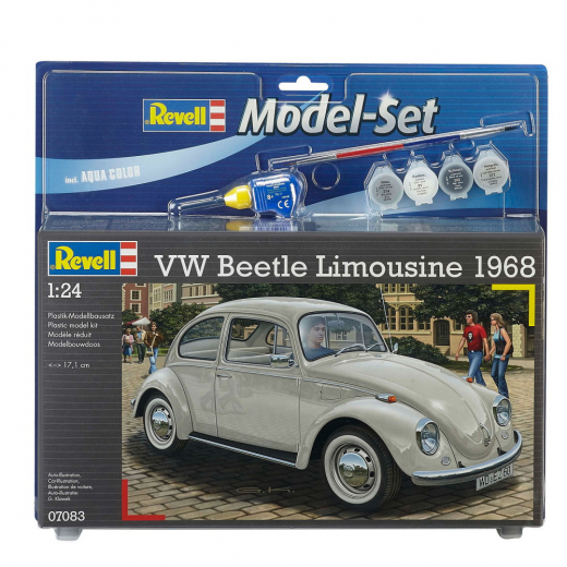 Revell Model Set - VW Beetle Limousine 1968 1:24 - 125 Dele i gruppen PUSLESPIL / Modelbygning / Revell / Køretøj hos Spelexperten (R-7083kit)