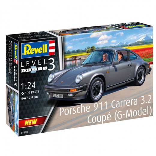 Revell  - Porsche 911 Carrera 3.2 Coupé (G-Model) 1:24 - 109 Stk i gruppen PUSLESPIL / Modelbygning / Revell / Kampkøretøjer hos Spelexperten (R-7688)