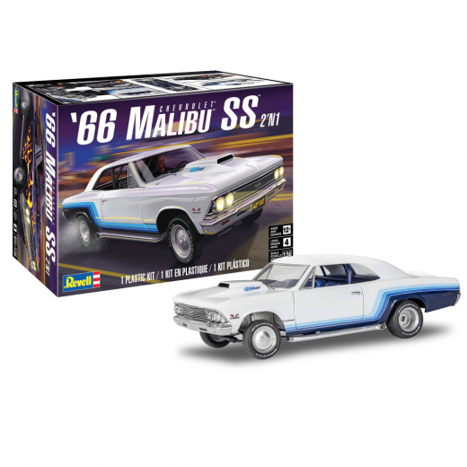 Revell - '66 Chevrolet Malibu SS 1:24 - 92 Pcs i gruppen PUSLESPIL / Modelbygning / Revell / Køretøj hos Spelexperten (R-85-4520)