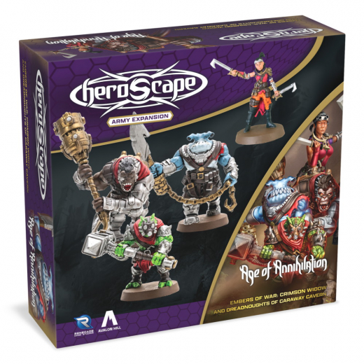 Heroscape: Embers of War - Crimson Widow & Dreadnoughts of Caraway Cavern Expansion i gruppen SELSKABSSPIL / Strategispil hos Spelexperten (RGD02844)