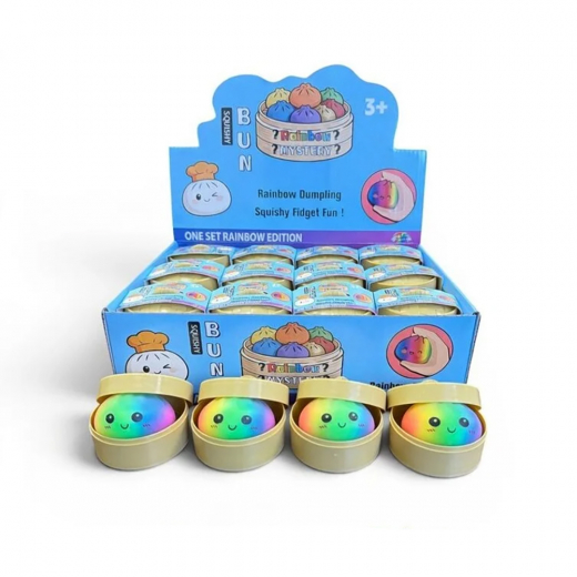 Dumpling Squishy Rainbow 5,5 cm i gruppen LEGETØJ / Fidgets hos Spelexperten (SD004)