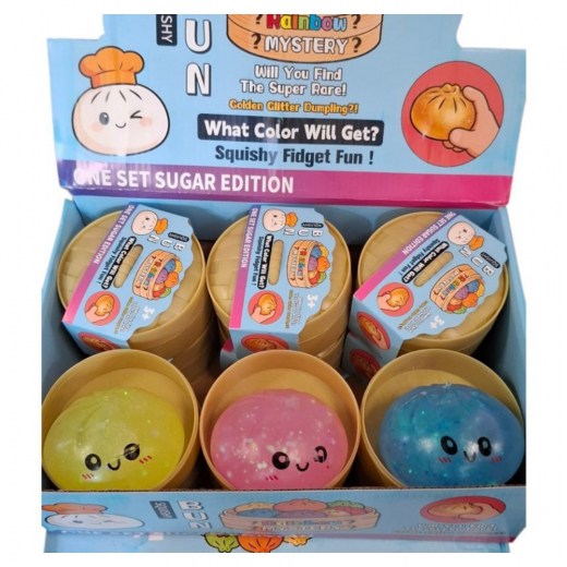 Dumpling Squishy Glitter Sugar Edition 8,5 cm i gruppen LEGETØJ / Fidgets hos Spelexperten (SD007)