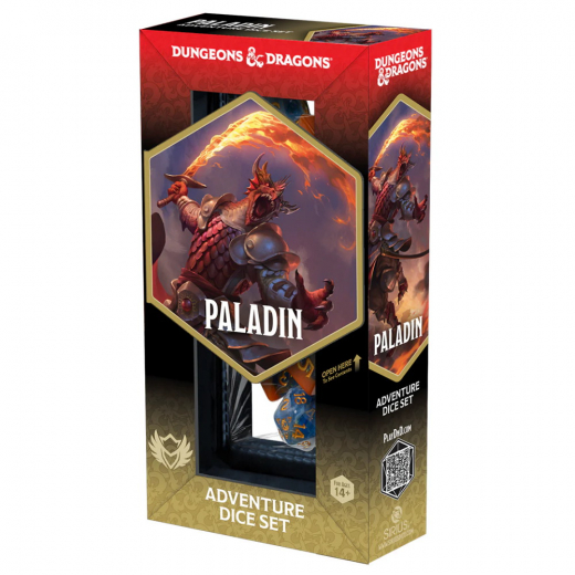 Dungeons & Dragons: Adventure Dice Set - Paladin Orange/Blue i gruppen SELSKABSSPIL / Tilbehør / Terninger & tilbehør hos Spelexperten (SDZ200229)