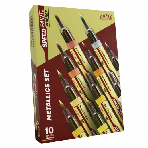 Army Painter: Speedpaint Marker - Metallics Set i gruppen SELSKABSSPIL / Tilbehør / Andet hos Spelexperten (SM8002)
