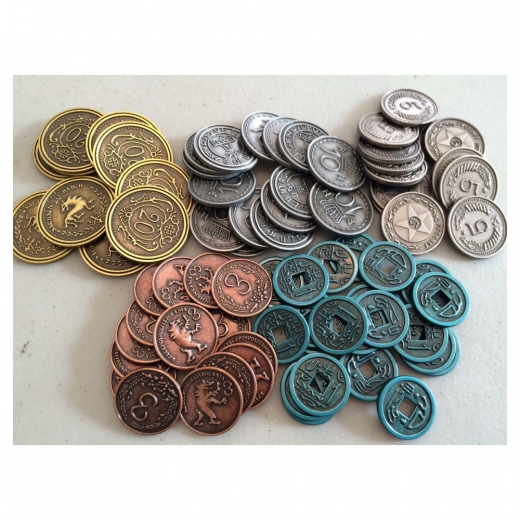 Scythe: Metal Coins i gruppen SELSKABSSPIL / Tilbehør hos Spelexperten (STM605)