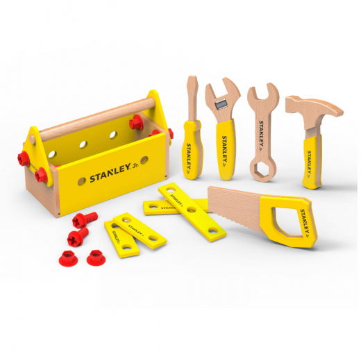 Stanley Jr DIY - Værktøjssæt Af Træ i gruppen LEGETØJ / Rollespil / Legetøjsværktøj hos Spelexperten (SWRP004-SY)