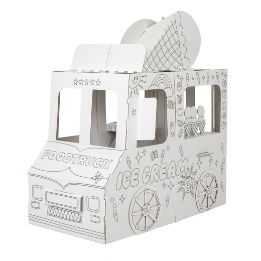 Cardboard building - Food Truck i gruppen LEGETØJ / Rollespil / Cardboard buildings hos Spelexperten (T-0066)