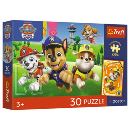 Trefl Puslespil: Paw Patrol 30 Brikker i gruppen PUSLESPIL / Trefl hos Spelexperten (T-18346)