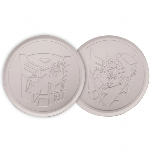 Transformers Set of 4 Embossed Metal Coasters i gruppen LEGETØJ / Collectibles hos Spelexperten (THG-TRA06)