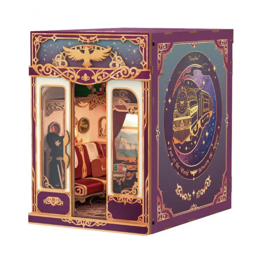 Tonecheer Book Nook - Infinity Train Cabin Kit, Magical Journey i gruppen PUSLESPIL / Book Nook hos Spelexperten (TQ441)