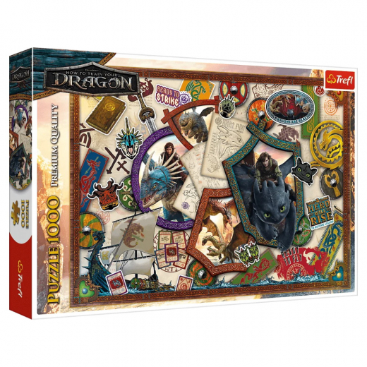 Trefl How to Train Your Dragon 1000 Brikker i gruppen PUSLESPIL / 1000 brikker hos Spelexperten (TRE-10959)
