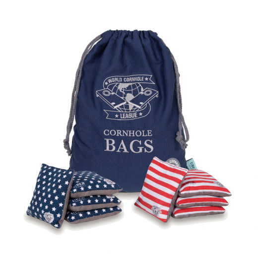 WCL Cornhole Bean Bags Stars & Stripes With Bag i gruppen UDENDØRSSPIL / Øvrige hos Spelexperten (UG595)