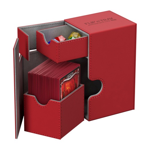Ultimate Guard Flip´n´Tray Deck Case 80+ Standard Size XenoSkin Red i gruppen  hos Spelexperten (UGD010223)