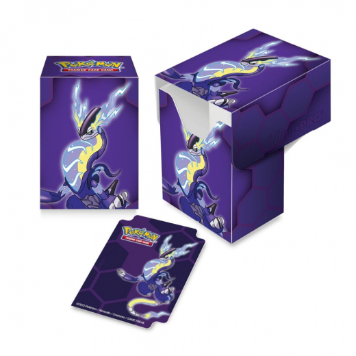 Pokémon TCG: Miraidon Full View Deck Box i gruppen SELSKABSSPIL / Tilbehør / Opbevaring hos Spelexperten (ULT16190)