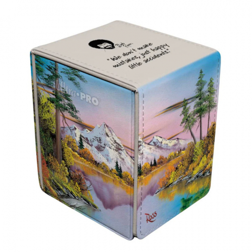 Ultra Pro: Deck Bock Alcove Flip - Bob Ross Mighty Mountain Lake i gruppen SELSKABSSPIL / Tilbehør hos Spelexperten (ULT16528)