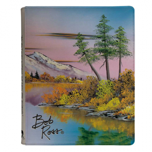 Ultra Pro: 9-Pocket Zippered Binder - Bob Ross Mighty Mountain Lake i gruppen SELSKABSSPIL / Tilbehør / Opbevaring hos Spelexperten (ULT16529)