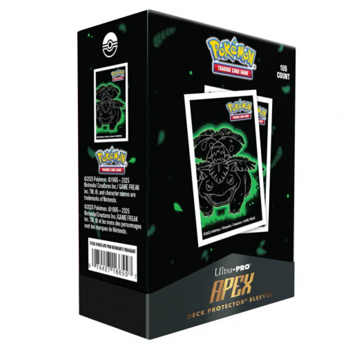 Pokémon TCG: Apex Deck Protector Sleeves - Neon Kanto Venusaur i gruppen SELSKABSSPIL / Tilbehør / Sleeves hos Spelexperten (ULT16655)