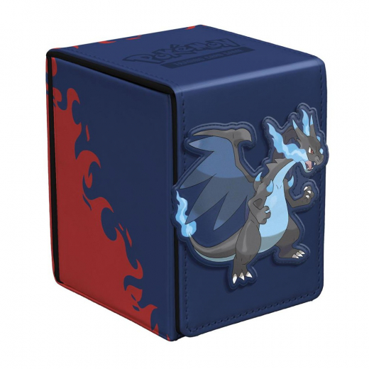 Pokémon TCG: Alcove Flip Deck Box - Mega Charizard X i gruppen SELSKABSSPIL / Tilbehør / Opbevaring hos Spelexperten (ULT16734)