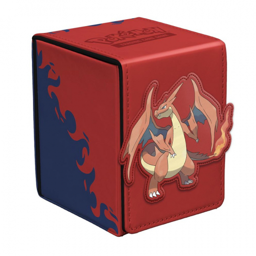 Pokémon TCG: Alcove Flip Deck Box - Mega Charizard Y i gruppen SELSKABSSPIL / Tilbehør / Opbevaring hos Spelexperten (ULT16741)