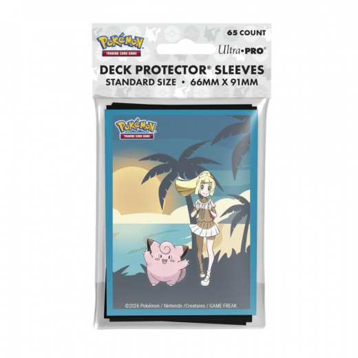Pokémon TCG: Deck Protector Sleeves - Lillie and Clefairy i gruppen SELSKABSSPIL / Tilbehør / Sleeves hos Spelexperten (ULT16757)