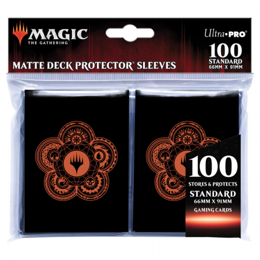 Magic Deck Protector Sleeves 64 x 89 mm - Mana 7 Color Wheel i gruppen SELSKABSSPIL / Tilbehør / Sleeves hos Spelexperten (ULT19248)