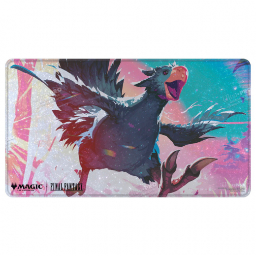 Magic: The Gathering Playmat - Final Fantasy: Traveling Chocobo Black i gruppen SELSKABSSPIL / Magic the Gathering hos Spelexperten (ULT38762)