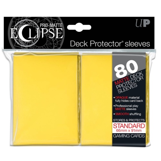 PRO-Matte Eclipse Yellow Standard sleeves 80 st (66 x 91 mm) i gruppen  hos Spelexperten (ULT85112)