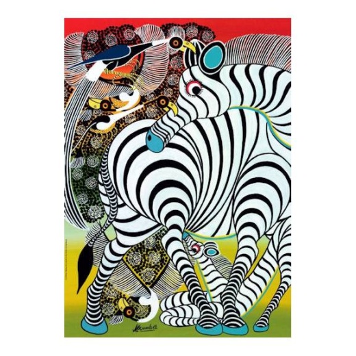 Heye: Tinga Tinga African art: Zebra 1000 brikker i gruppen  hos Spelexperten (V29425)