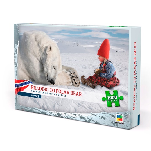 Puslespil - Reading To Polar Bear 1000 Brikker i gruppen  hos Spelexperten (VEN135)