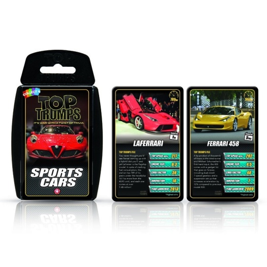 Top Trumps - Sports Cars i gruppen SELSKABSSPIL / Kortspil hos Spelexperten (WIN2281)