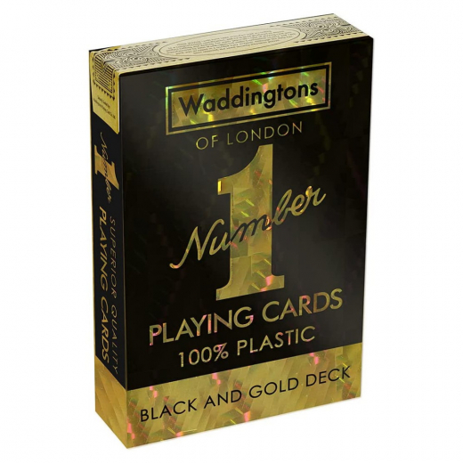 Waddingtons Number 1 Black & Gold Playing Cards i gruppen SELSKABSSPIL / Poker & casino hos Spelexperten (WM00755)