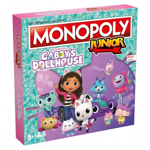 Monopoly Junior - Gabby's Dollhouse (EN) i gruppen SELSKABSSPIL / Børnespil hos Spelexperten (WM04157-EN)