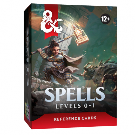 Dungeons & Dragons: Spells Levels 0-1 - Reference Cards i gruppen SELSKABSSPIL / Rollespil / Dungeons & Dragons hos Spelexperten (WTCD6036)