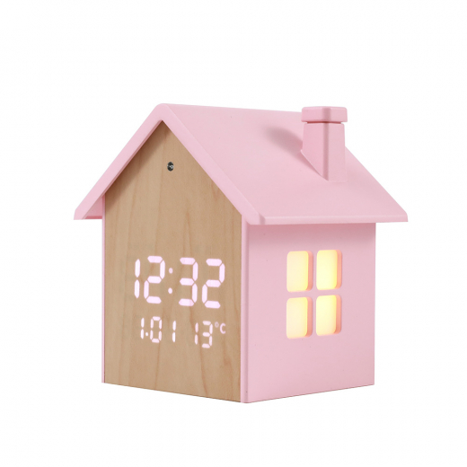 iTotal House Alarm Clock - Pastel Pink i gruppen LEGETØJ / Inventar hos Spelexperten (XL2993)