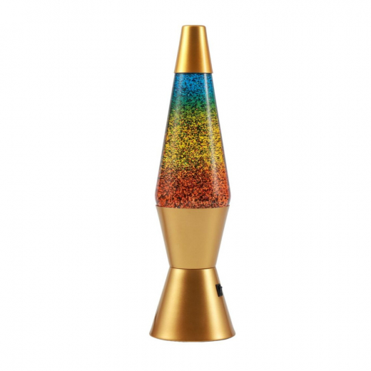 iTotal Lava Lamp - Gold/Rainbowglitter i gruppen LEGETØJ / Inventar / Lamper / Lava Lamps hos Spelexperten (XL3338)
