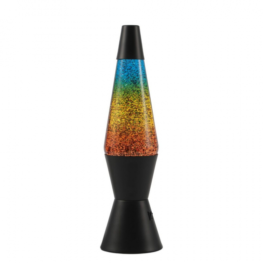 iTotal Lava Lamp - Black/Rainbowglitter i gruppen LEGETØJ / Inventar / Lamper / Lava Lamps hos Spelexperten (XL3339)