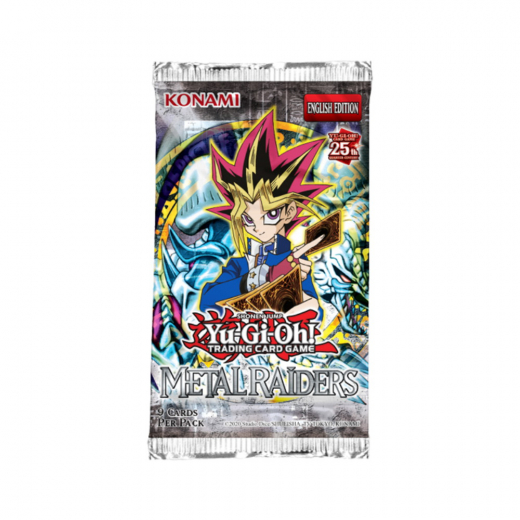 Yu-Gi-Oh! TCG: 25th Anniversary Edition - Metal Raiders Booster Pack i gruppen SELSKABSSPIL / Kortspil hos Spelexperten (YGO663-5-BOS)