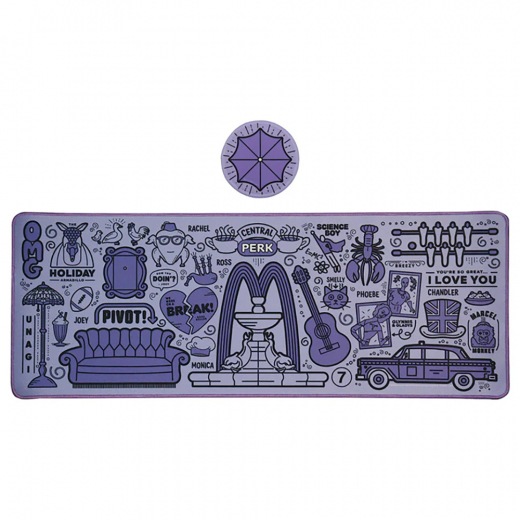 Friends Desk Pad & Coaster Set i gruppen LEGETØJ / Collectibles hos Spelexperten (Z-FRND07)