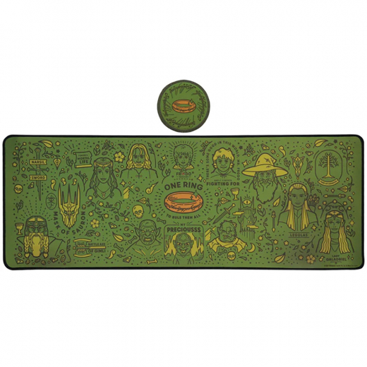 The Lord of the Rings Desk Pad & Coaster Set i gruppen LEGETØJ / Collectibles hos Spelexperten (Z-LOTR18)