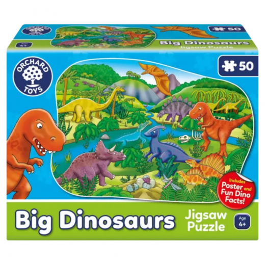 Big Dinosaurs Puslespil 50 Brikker i gruppen PUSLESPIL / Puslespil til børn hos Spelexperten (f-256)